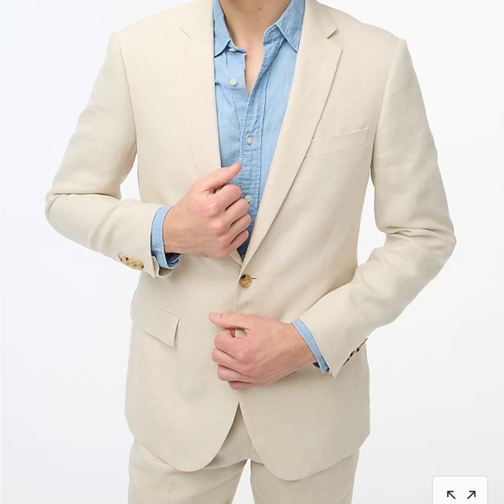 BRAND NEW Cream Mens Linen Jacket